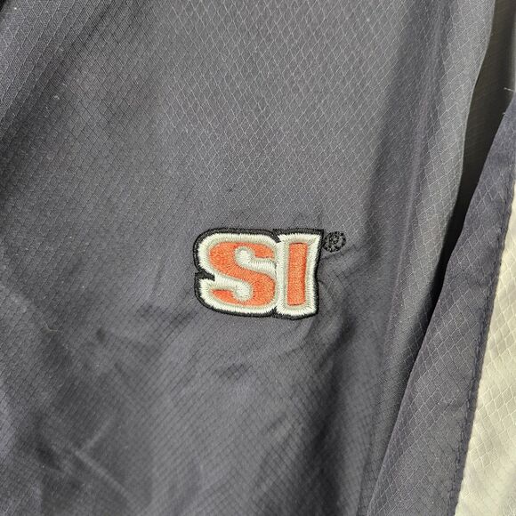 Vtg 90s SPORTS ILLUSTRATED Black Grey Zip Windbreaker Jackets XL Sportswear Coat - Picture 2 of 8